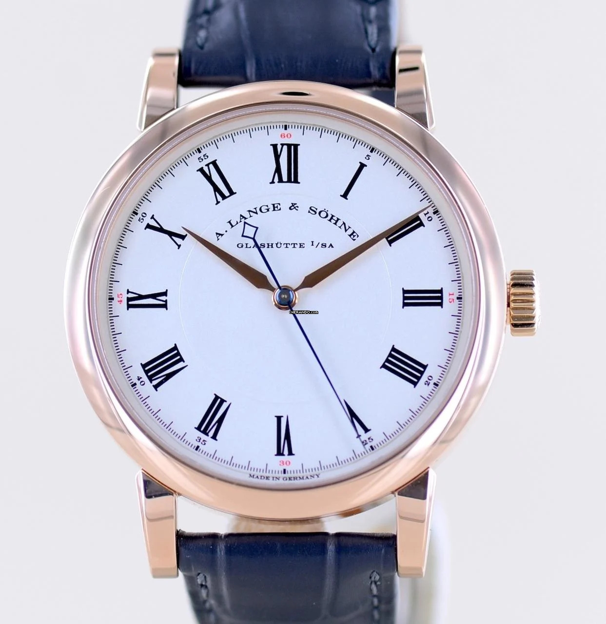 A. Lange & Söhne Richard Lange Roségold silver roman dial Luxus 40,5mm Hand-Wind B+P rar </h1>