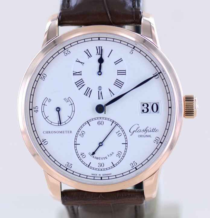  Glashütte Original Senator Chronometer Regulator 18K Roségold Panoramadatum 42mm B+P </h1> 