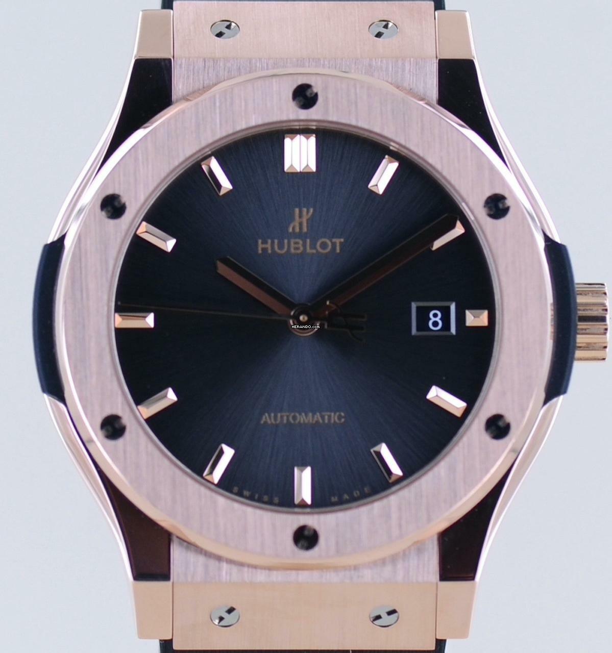  Hublot Classic Fusion Racing Grey 18K Roségold King Gold Racing grey dial 42mm B+P </h1> 