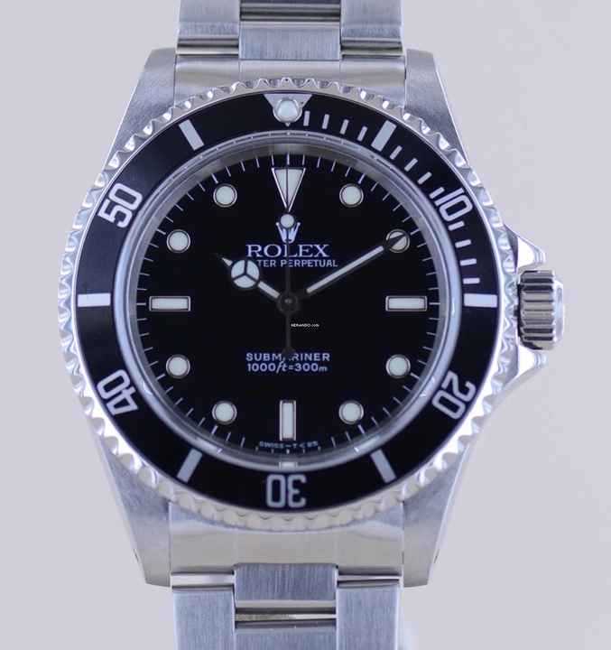  Rolex Submariner (No Date) 14060 No-Date 2-Liner Tritium Oysterband 1999 Taucher B+P </h1> 