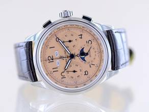 Thumbnail von Breitling Premier B25 Datora Chronograph Salmon Dial Mondphase 42 mm B+P </h1>