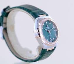 Thumbnail von Omega Constellation Ladies Stahl Sedna Rose Diamond Green Stone Dial Metas 29mm B+P </h1>
