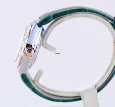 Thumbnail von Omega Constellation Ladies Stahl Sedna Rose Diamond Green Stone Dial Metas 29mm B+P </h1>