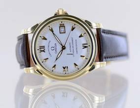 Thumbnail von Omega De Ville Co-Axial Limited 38mm 18K Gold Pie Pan Co-Axial Chronometer B+P rar </h1>