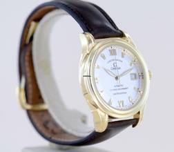 Thumbnail von Omega De Ville Co-Axial Limited 38mm 18K Gold Pie Pan Co-Axial Chronometer B+P rar </h1>