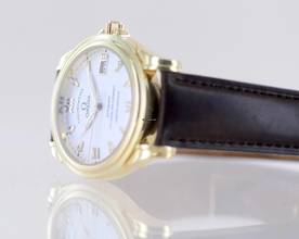 Thumbnail von Omega De Ville Co-Axial Limited 38mm 18K Gold Pie Pan Co-Axial Chronometer B+P rar </h1>