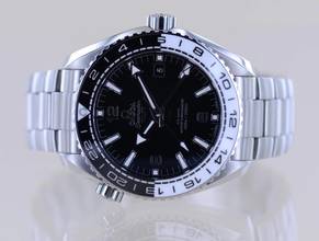 Thumbnail von Omega Seamaster Planet Ocean Co-Axial GMT Black White 43,5 mm Cal. 8906 Diver B+P </h1>
