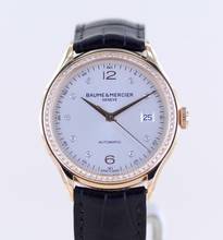 Thumbnail von Baume & Mercier Clifton Roségold Date Diamond Dial Automatic 39mm Dresswatch B+P </h1>