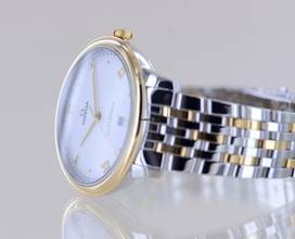 Thumbnail von Omega De Ville Prestige Co-Axial Date Stahl Gold 40mm roman dial Top B+P Neu