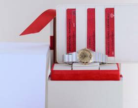 Thumbnail von Omega Constellation Ladies Lady Stahl Manhattan Champagner Diamond Dial 28mm B+P