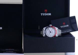 Thumbnail von Tudor Black Bay GMT RB white Dial Top Heritage Pepsi 2023 B+P Diver Stahlband </h1>