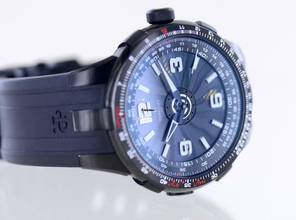 Thumbnail von Perrelet Turbine Pilot black PVD Kautschuk 48mm Automatic rar B+P </h1>