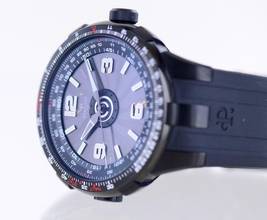 Thumbnail von Perrelet Turbine Pilot black PVD Kautschuk 48mm Automatic rar B+P </h1>