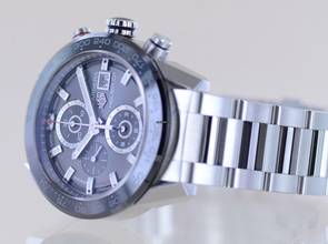 Thumbnail von TAG Heuer Carrera Calibre HEUER 01 Date Chronograph Heuer 01 grey Dial Ceramic 43mm Automatic B+P </h1>