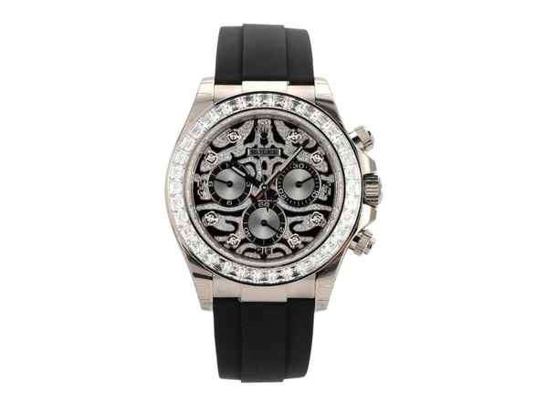  Rolex Daytona Cosmograph Daytona Weißgold / Oysterflex Ref. 116589TBR Eye of the Tiger Stickers  