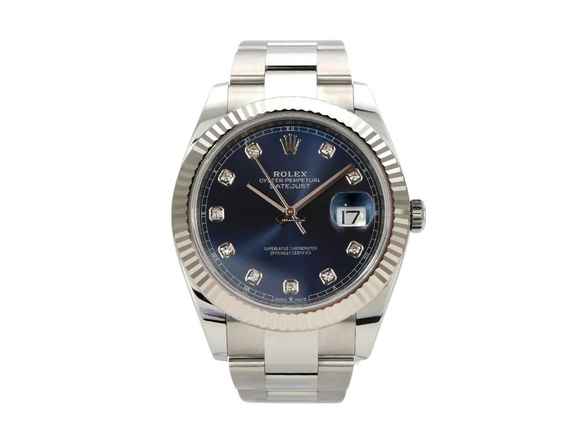  Rolex Datejust 41 Edelstahl Weißgold 126334 Blau Diamant </h1> 
