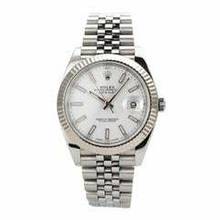 Thumbnail von Rolex Datejust 41 Edelstahl Weißgold 126334 Weiß Jubile-Band </h1>