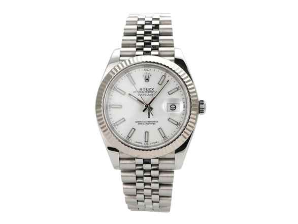  Rolex Datejust 41 Edelstahl Weißgold 126334 Weiß Jubile-Band </h1> 