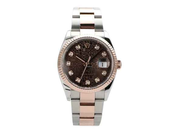  Rolex Datejust 36 Oystersteel Everose-Gold 126231 Choco Dia </h1> 