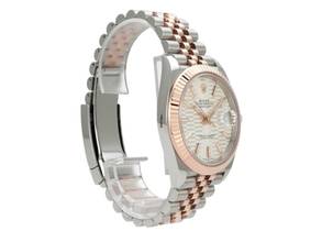 Thumbnail von Rolex Datejust 41 Edelstahl Everose-Gold Ref. 126331 Silber Riffelmuster Jubile-Band