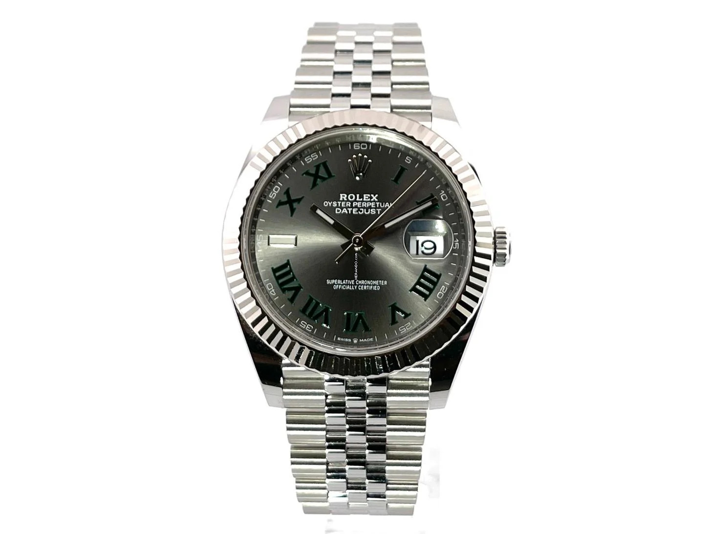 Rolex Datejust 41 Ref. 126334 Rhodium Römisch Jubile-Band </h1>