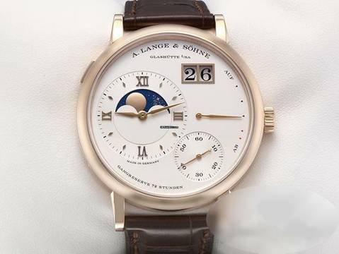  A. Lange & Söhne Grosse Lange 1 Große Lange 1 Mondphase 139.032 2016 Rosegold 750 Handaufzug Lange-service 2025 18kt Rose Gold 