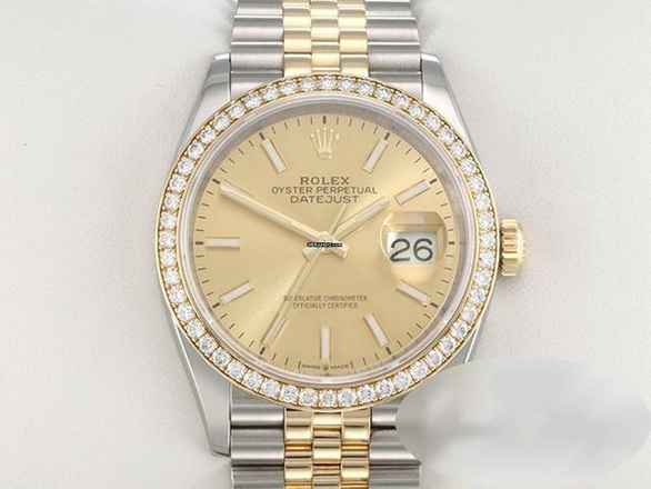  Rolex Datejust 36 126283 Rbr 2019 Stahl Gelbgold 750 Diamanten Automatik Stainless Steel 18kt Yellow Gold Jubilé-band Chronometer Oyster  