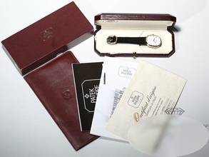 Thumbnail von Patek Philippe Ellipse d'Or 3978 1992 Gelbgold 750 Handaufzug 18kt Yellow Gold White Dial </h1>