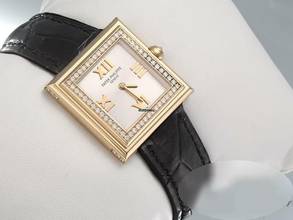 Thumbnail von Patek Philippe Gondolo Lady 4868 Rosegold 750 Diamanten 2008 Leder Damen Damenuhr 18kt Rose Gold </h1>