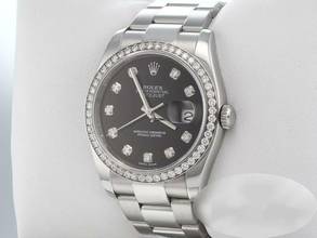 Thumbnail von Rolex Datejust 36 36mm 116244 Stahl Weissgold 750 Diamanten Automatik Stainless Steel 18kt White Gold Oyster-band Chronometer Black Dial </h1>