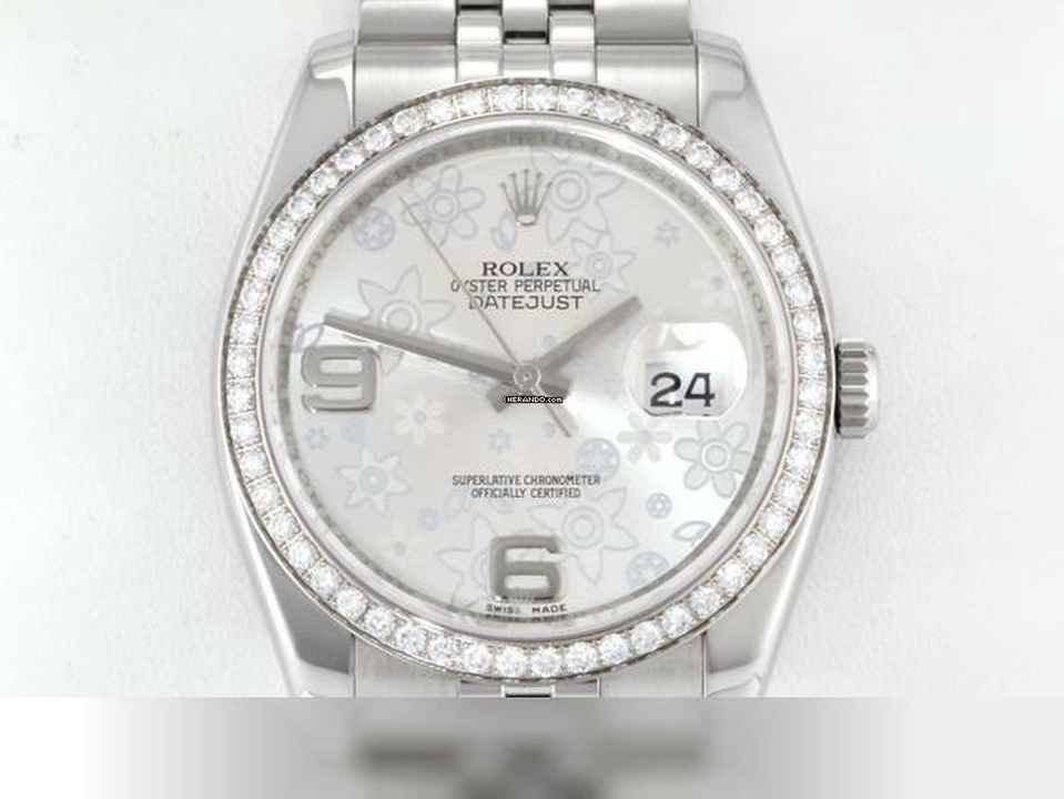  Rolex Datejust 36mm 116244 2011 Stahl Weissgold 750 Diamanten Automatik Stainless Steel 18kt White Gold Jubilé-band Chronometer Oyster </h1> 