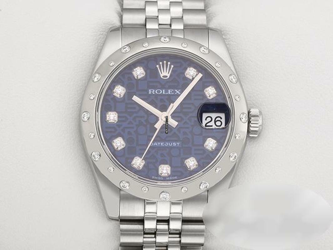  Rolex Datejust 31 31mm Medium 178344 2017 Stahl Weissgold 750 Diamanten Automatik Stainless Steel 18kt White Gold Jubilé-band Chronometer Oyster Blue Dial </h1> 