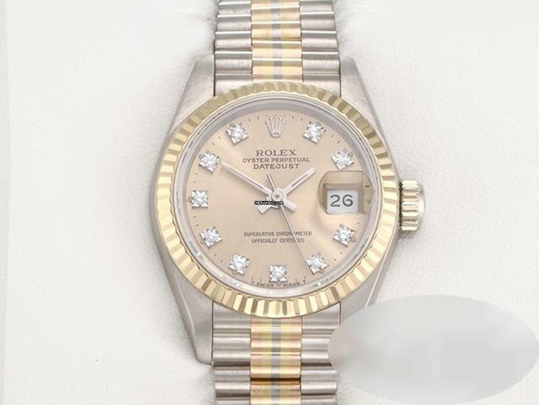 Rolex Lady-Datejust Weissgold Rosegold Gelbgold 750 Diamanten Automatik Gold </h1>