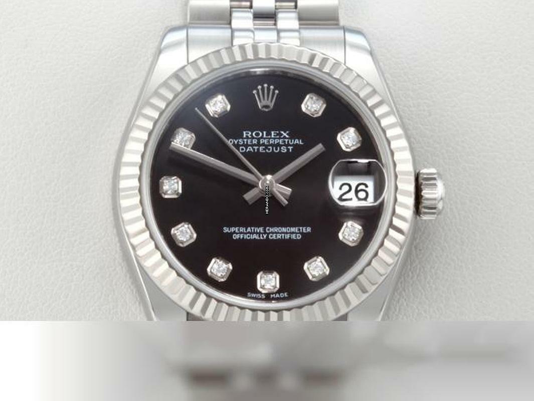 Rolex Datejust 31 31mm 178274 2011 Stahl Weissgold 750 Diamanten Automatik Stainless Steel 18k White Gold Jubilé-band Chronometer Oyster Black Dial </h1>