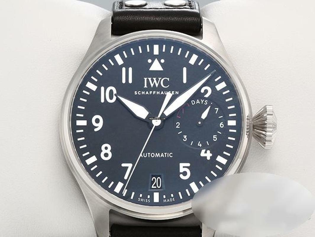  IWC Große Fliegeruhr Big Pilot Grosse Fliegeruhr 46mm Iw501001 2020 Automatik Edelstahl Stahl Steel Black Dial </h1> 
