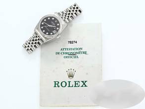 Thumbnail von Rolex Datejust 31 31mm Medium Stahl Weissgold 750 Diamanten 2001 Automatik Gold Stainless Steel 18kt White Gold Jubilé-band Chronometer Oyster Black Dial </h1>