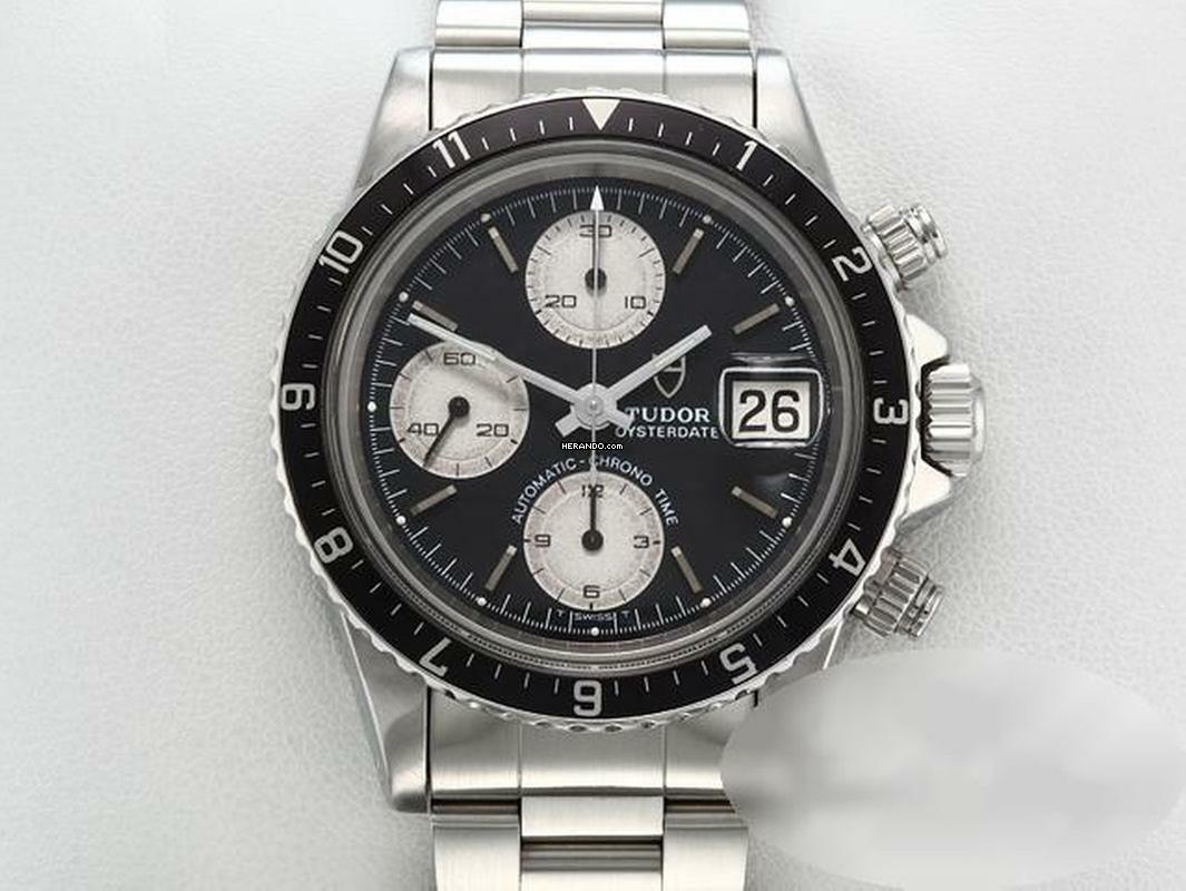 Tudor Oysterdate Big Block Chronograph 94210 Automatik Edelstahl Chrono Stahl Steel Black Dial </h1>