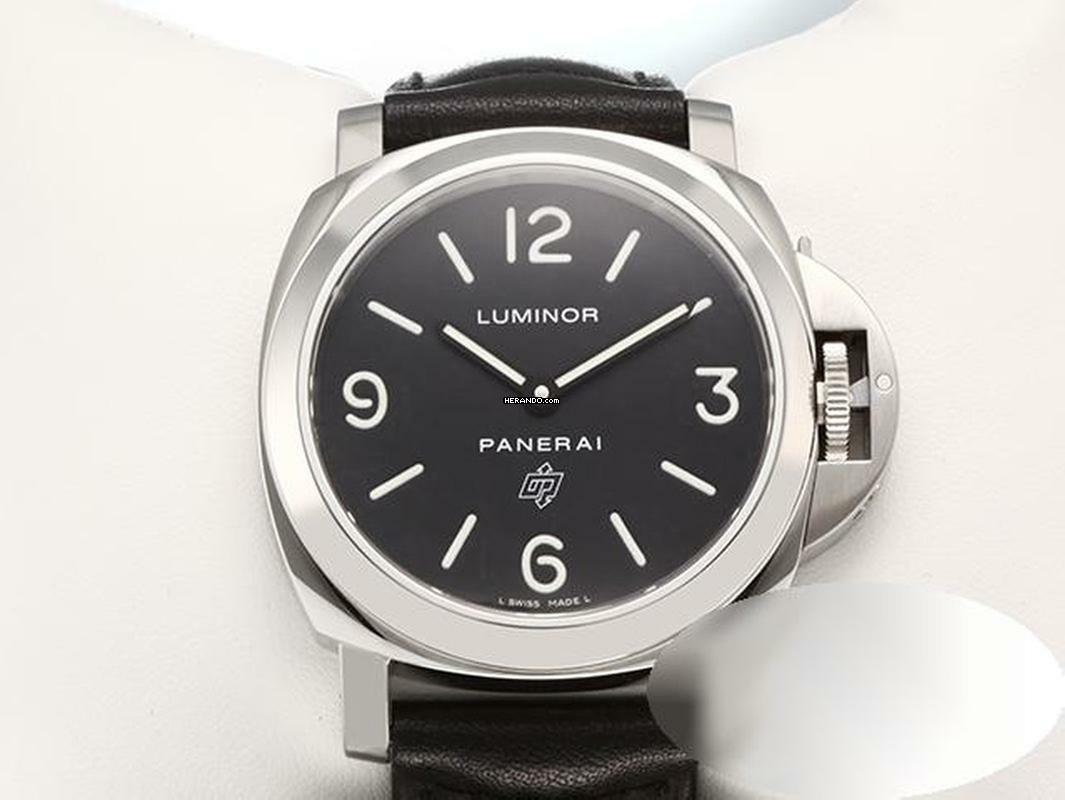 Panerai Luminor Base Logo Marina Base Logo 44mm Pam00000 2015 Edelstahl Handaufzug Steel Black Dial </h1>