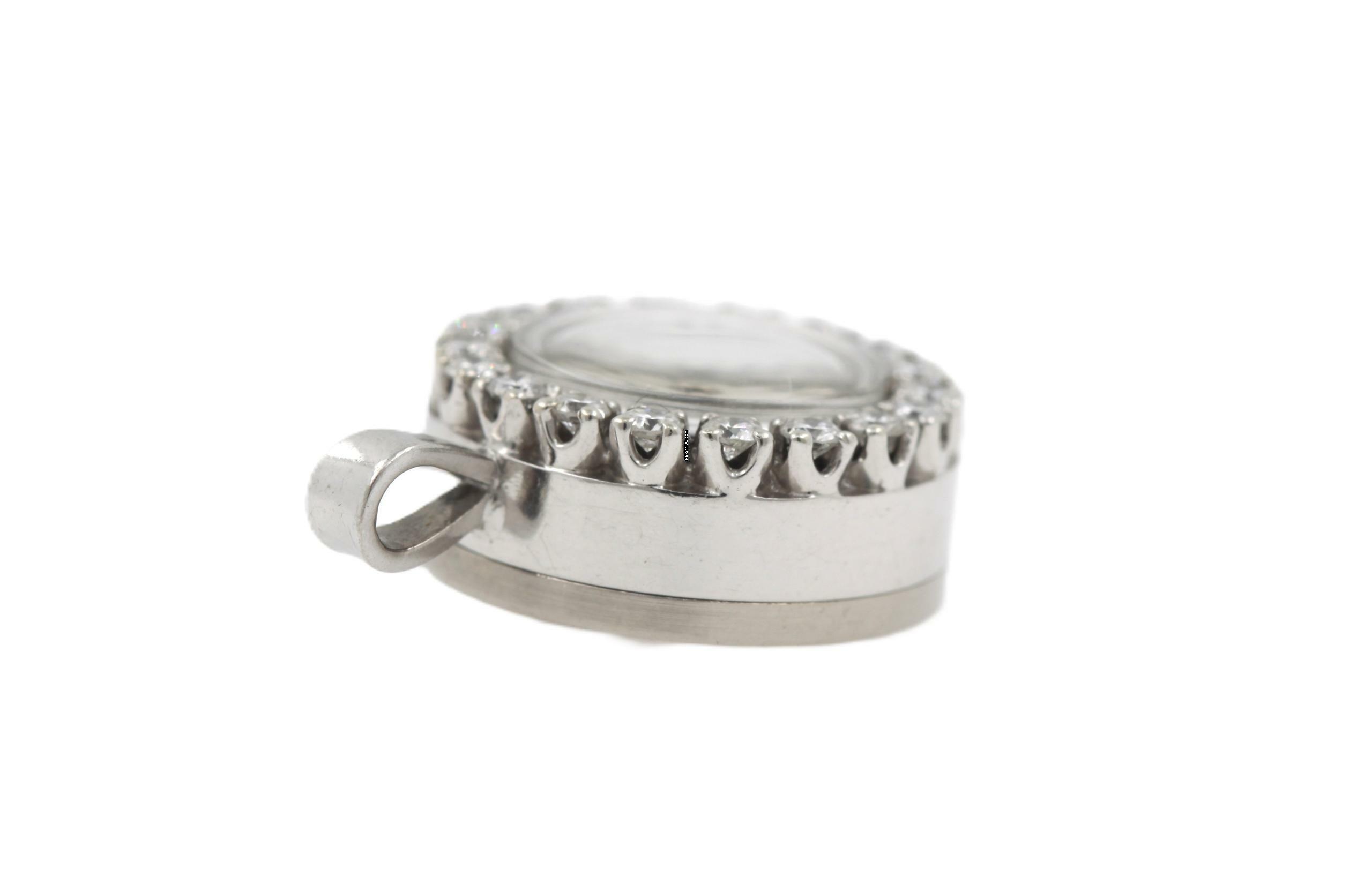 Thumbnail von Jaeger-LeCoultre Classic Vintage Pendant Watch 18K Gold Diamonds