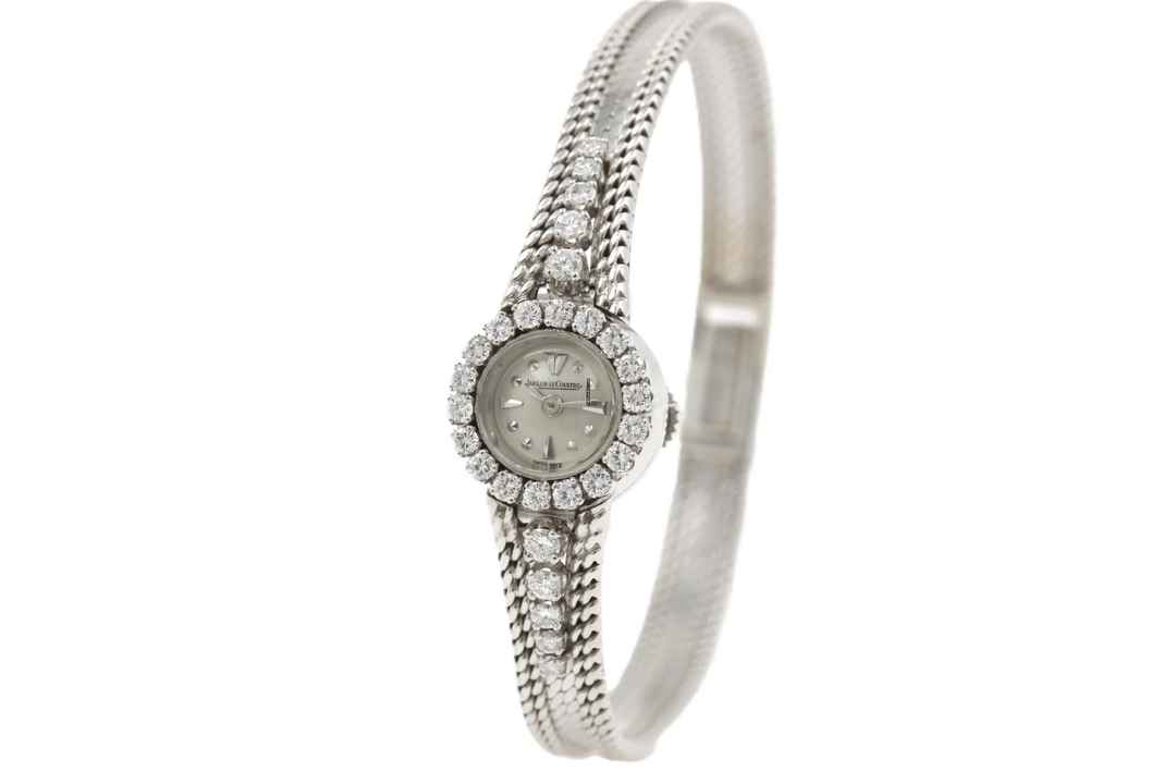  Jaeger-LeCoultre Classic Vintage Cocktail Watch 18K Gold Diamonds 