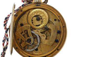 Thumbnail von Leo Juvet Huge Antique Pocket Watch Chinese Market Enamel Ultra Rare