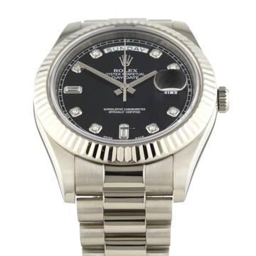  Rolex Day-Date II Black Dial Ref.218239 
