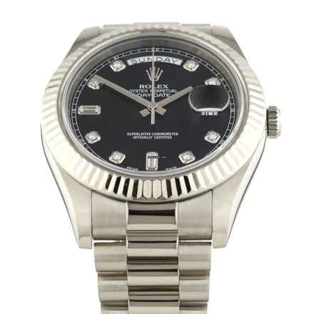  Rolex Day-Date II Black Dial Ref.218239 