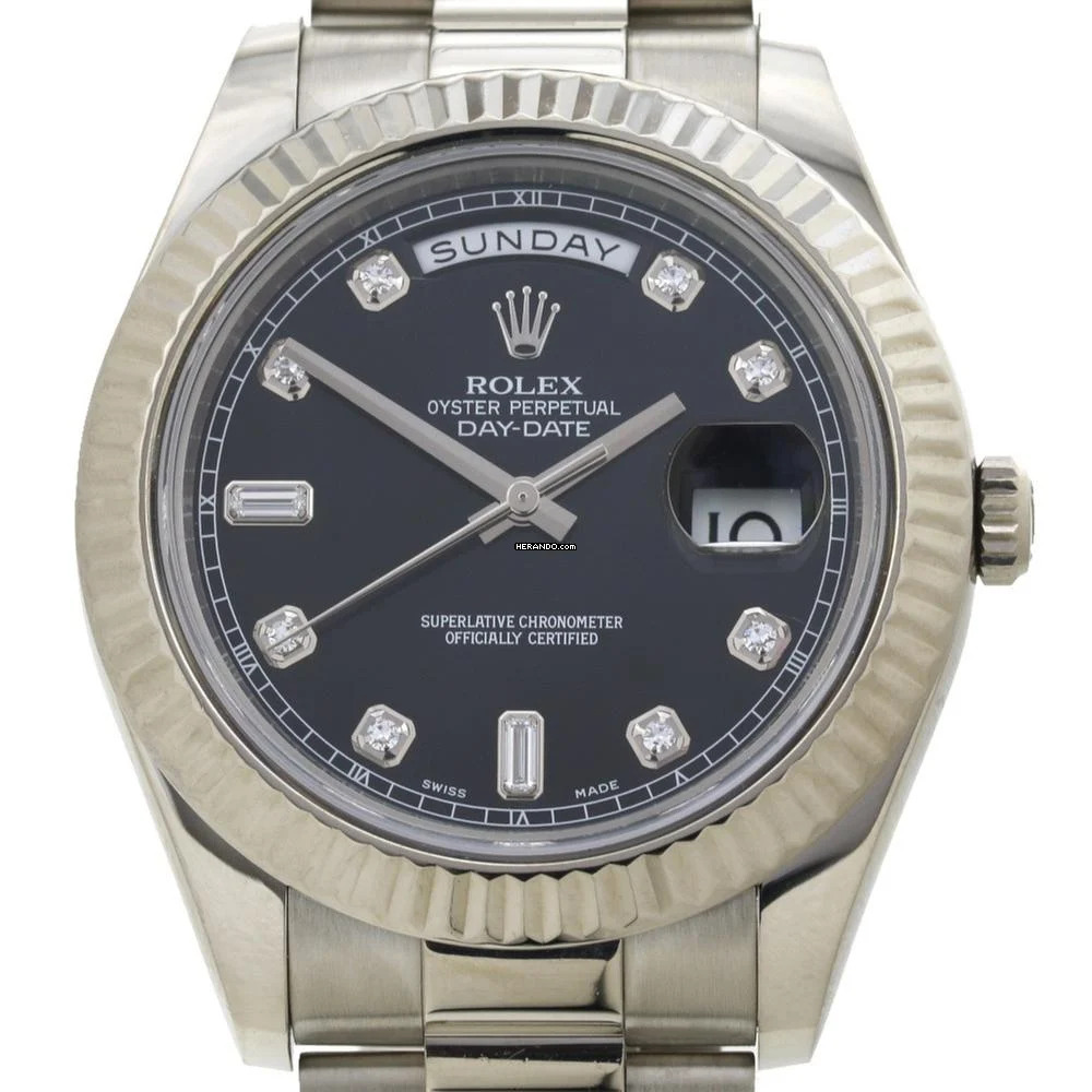 Thumbnail von Rolex Day-Date II Black Dial Ref.218239