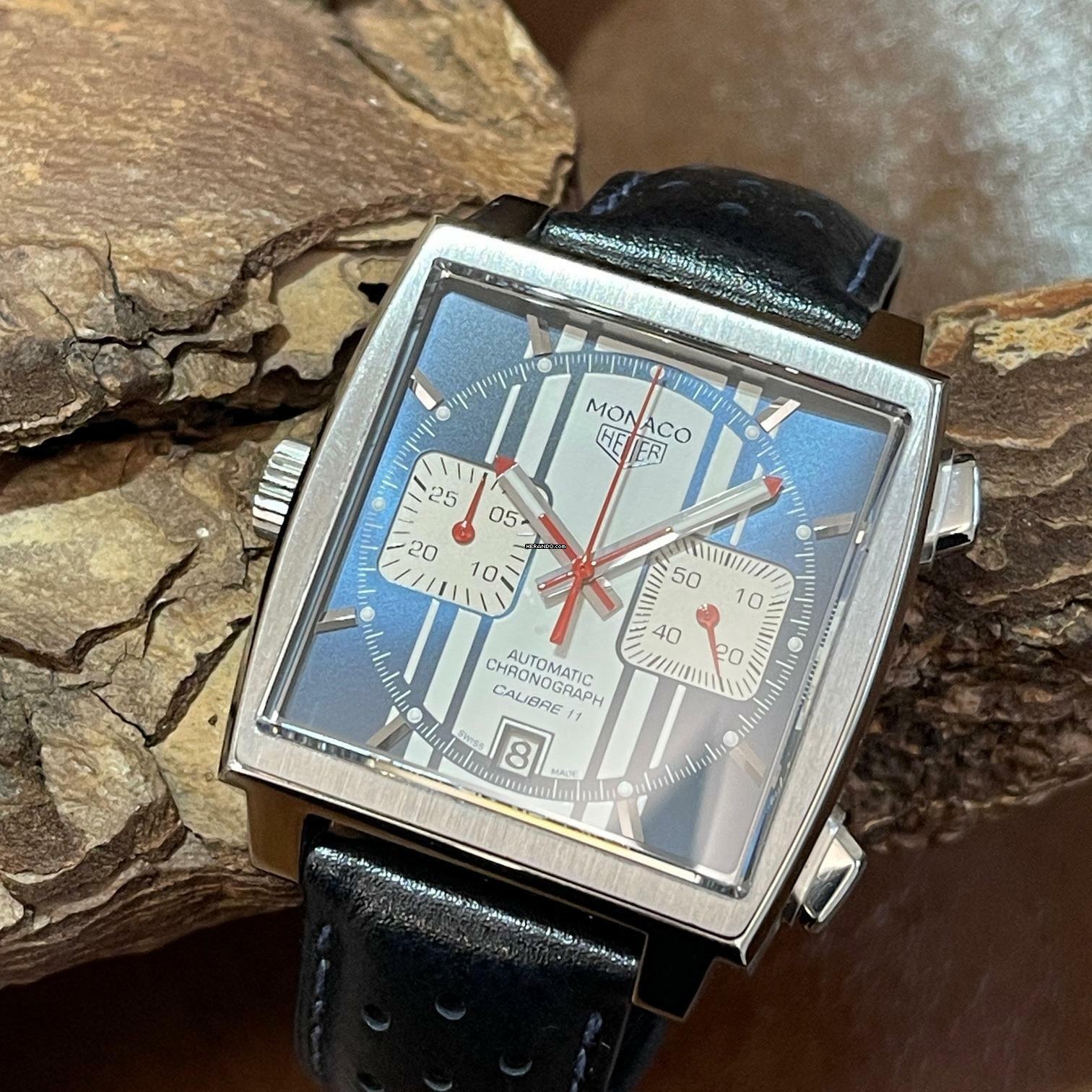 TAG Heuer Monaco Calibre 11 Chronograph - FULL SET 2013 - Ref. CAW211D </h1>