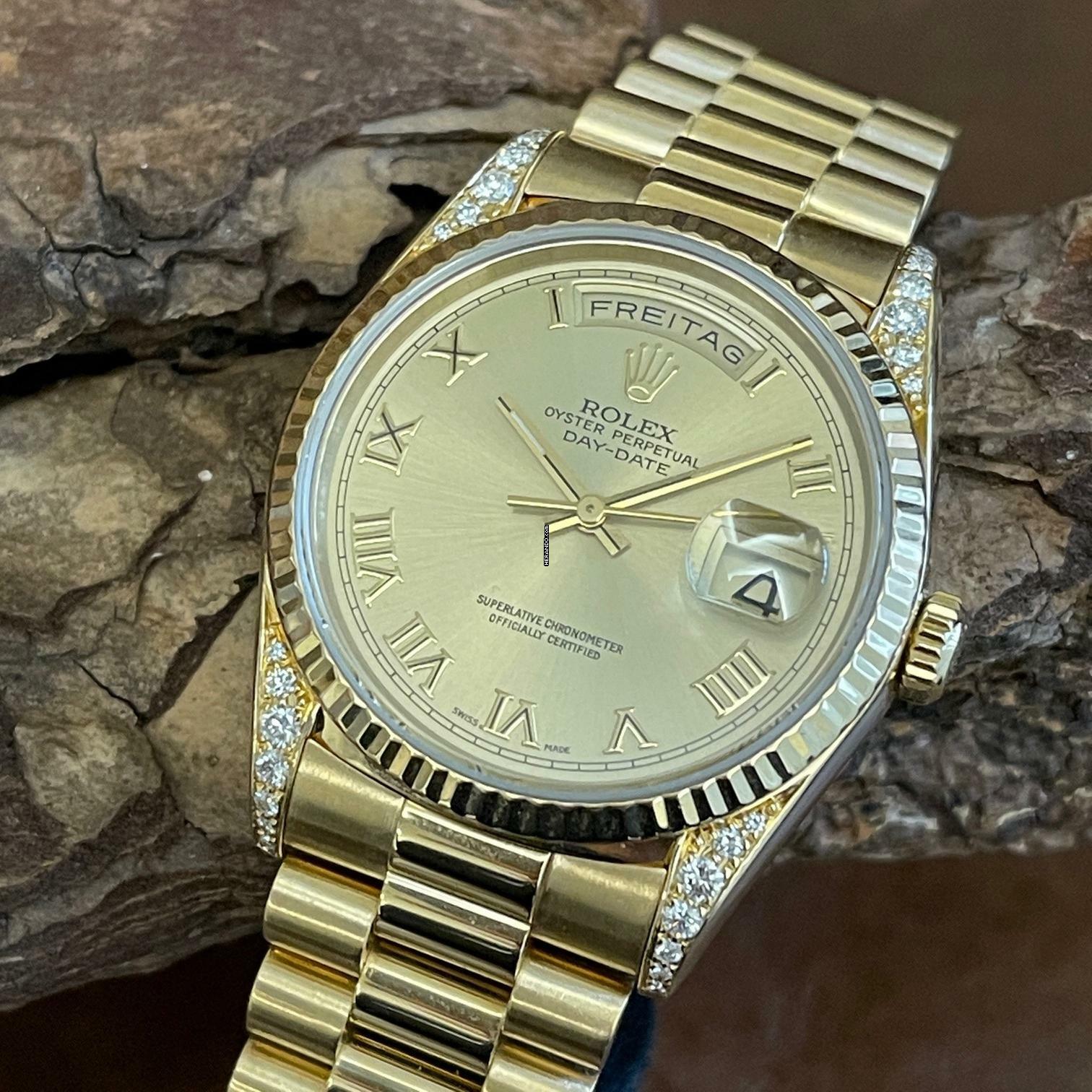 Rolex Day-Date 36 36mm - 750 Gelbgold - Diamant - Ref. 18338 </h1>