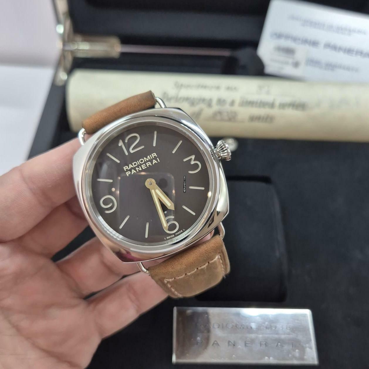 Panerai Radiomir 1938 Limited Edition Tobacco Dial 47mm Corda Completo