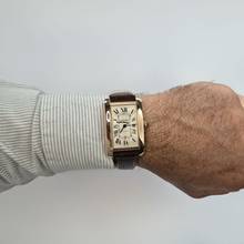 Thumbnail von Cartier Tank Américaine XL Ouro Rosé Automático 32x52mm Completo