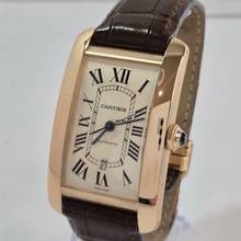 Thumbnail von Cartier Tank Américaine XL Ouro Rosé Automático 32x52mm Completo