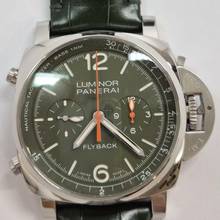 Thumbnail von Panerai Luminor 1950 Chrono Flyback 3 Days Green Dial 44mm Completo